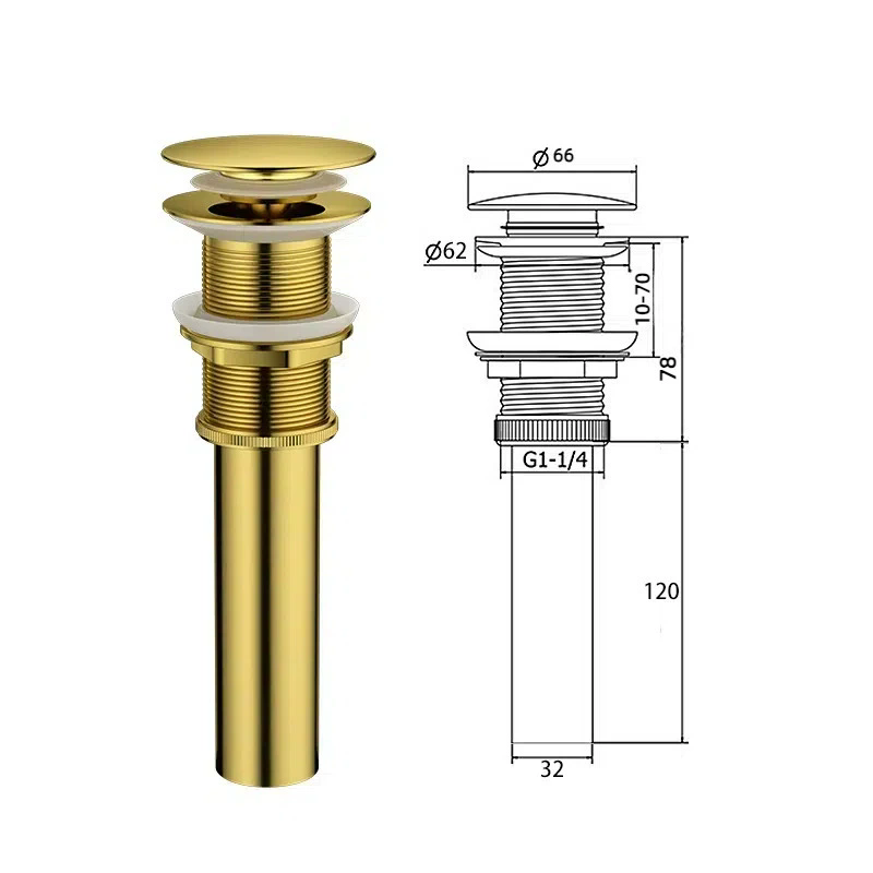 Drain Pipe Clip - Push Down Pop Up Afvoer Badkamer
